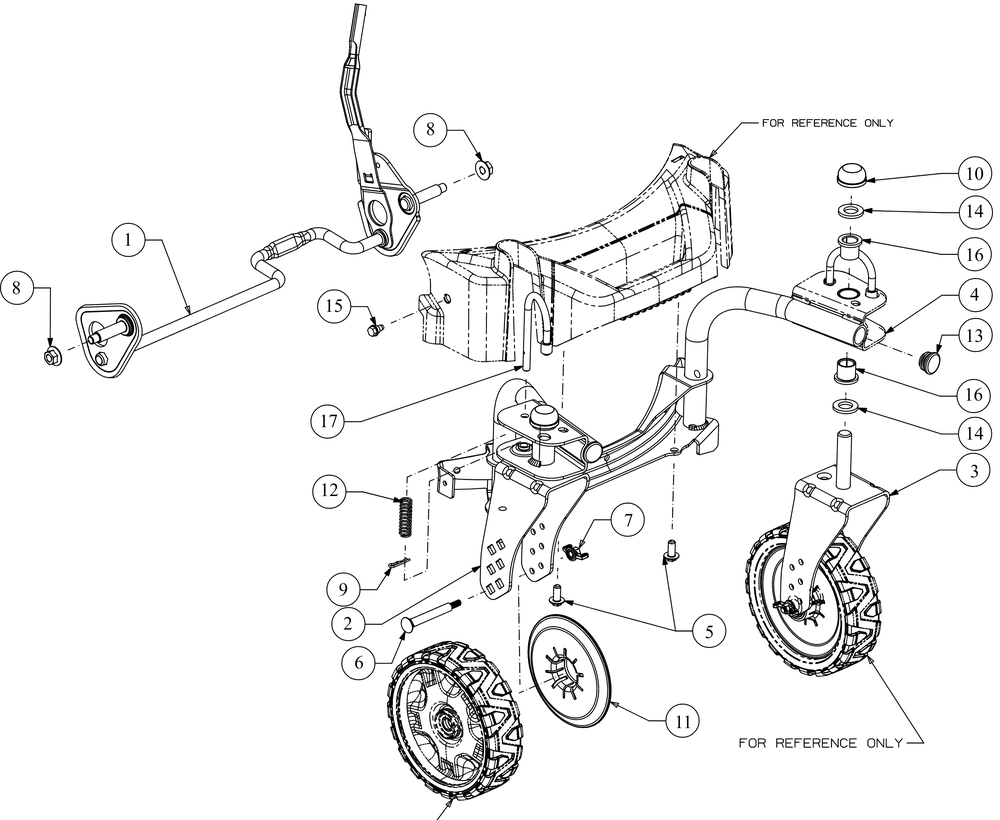 Axles Diagram and Parts List for SC500Z (12ABO6M5756)(2018) Cub Cadet Lawn Mower